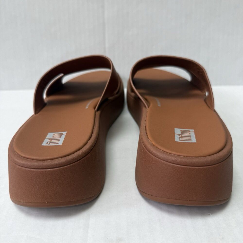 FitFlop Women's Leather Sandals Size 8 Light Tan Slip On Platform Comfort - Picture 6 of 12